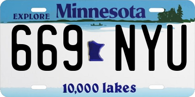 MN license plate 669NYU