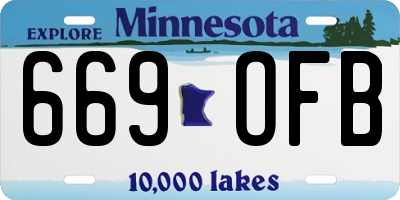 MN license plate 669OFB