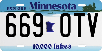 MN license plate 669OTV