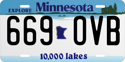 MN license plate 669OVB