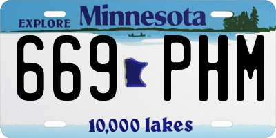 MN license plate 669PHM