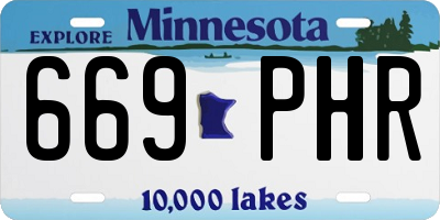 MN license plate 669PHR