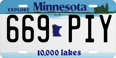 MN license plate 669PIY