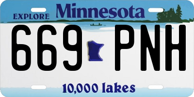 MN license plate 669PNH