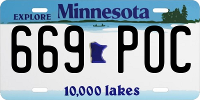 MN license plate 669POC