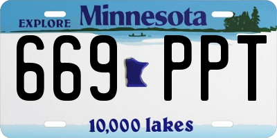 MN license plate 669PPT