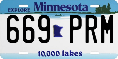 MN license plate 669PRM