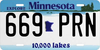 MN license plate 669PRN