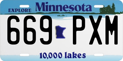 MN license plate 669PXM