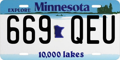 MN license plate 669QEU