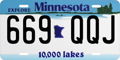 MN license plate 669QQJ