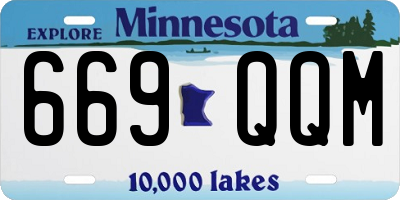 MN license plate 669QQM