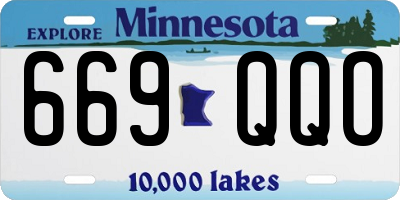 MN license plate 669QQO