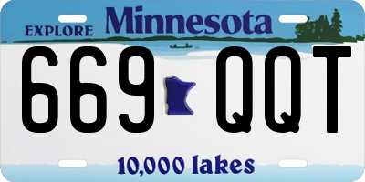 MN license plate 669QQT
