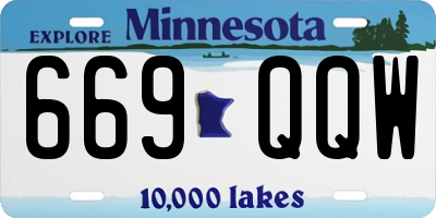 MN license plate 669QQW