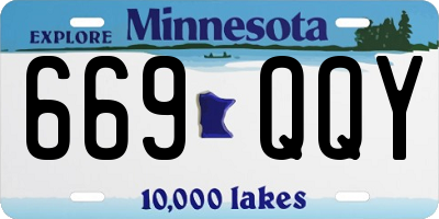MN license plate 669QQY