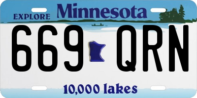 MN license plate 669QRN