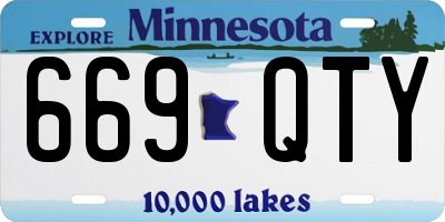 MN license plate 669QTY