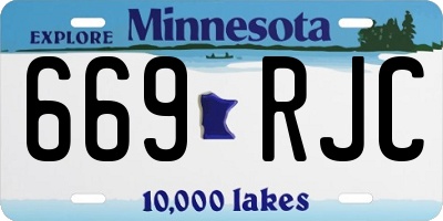 MN license plate 669RJC