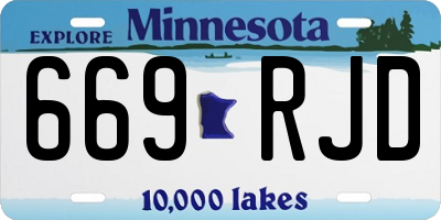 MN license plate 669RJD