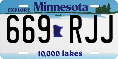 MN license plate 669RJJ