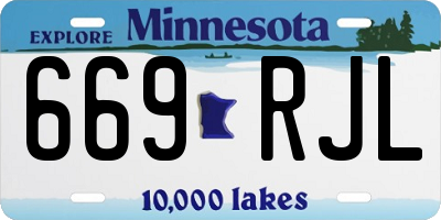 MN license plate 669RJL