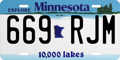 MN license plate 669RJM