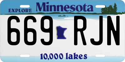 MN license plate 669RJN