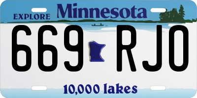MN license plate 669RJO