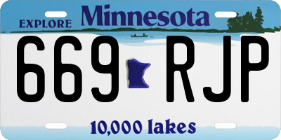 MN license plate 669RJP