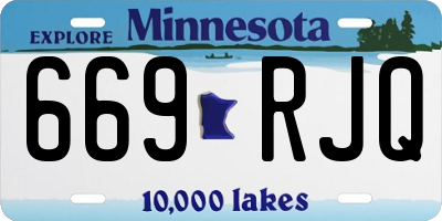 MN license plate 669RJQ