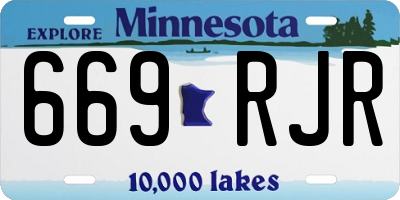 MN license plate 669RJR