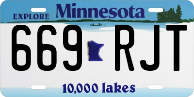 MN license plate 669RJT