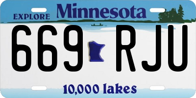 MN license plate 669RJU