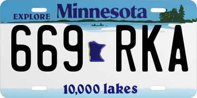 MN license plate 669RKA
