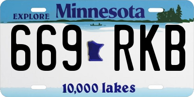 MN license plate 669RKB