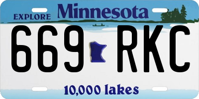 MN license plate 669RKC