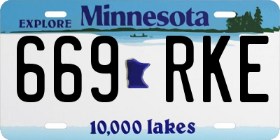 MN license plate 669RKE