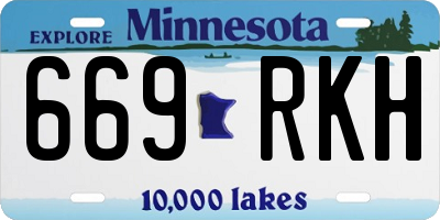 MN license plate 669RKH