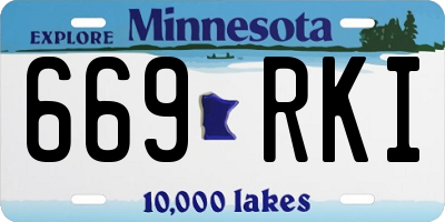 MN license plate 669RKI