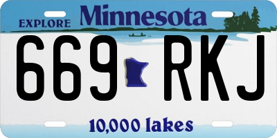 MN license plate 669RKJ