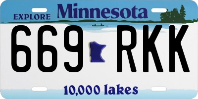 MN license plate 669RKK