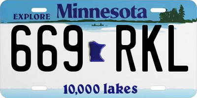 MN license plate 669RKL