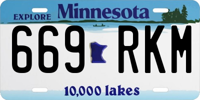 MN license plate 669RKM