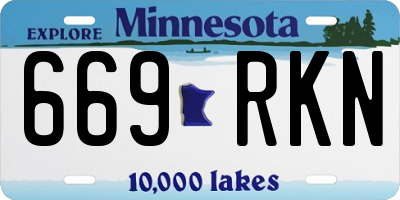 MN license plate 669RKN