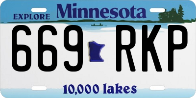 MN license plate 669RKP