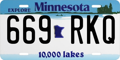 MN license plate 669RKQ