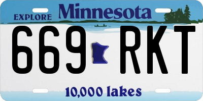 MN license plate 669RKT
