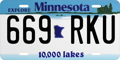 MN license plate 669RKU