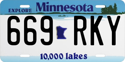 MN license plate 669RKY